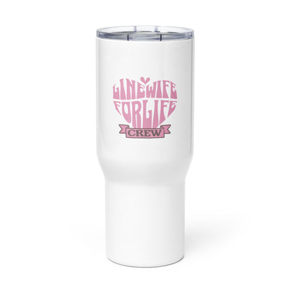 Travel mug with a handle