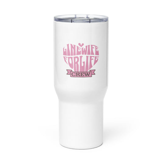 Travel mug with a handle