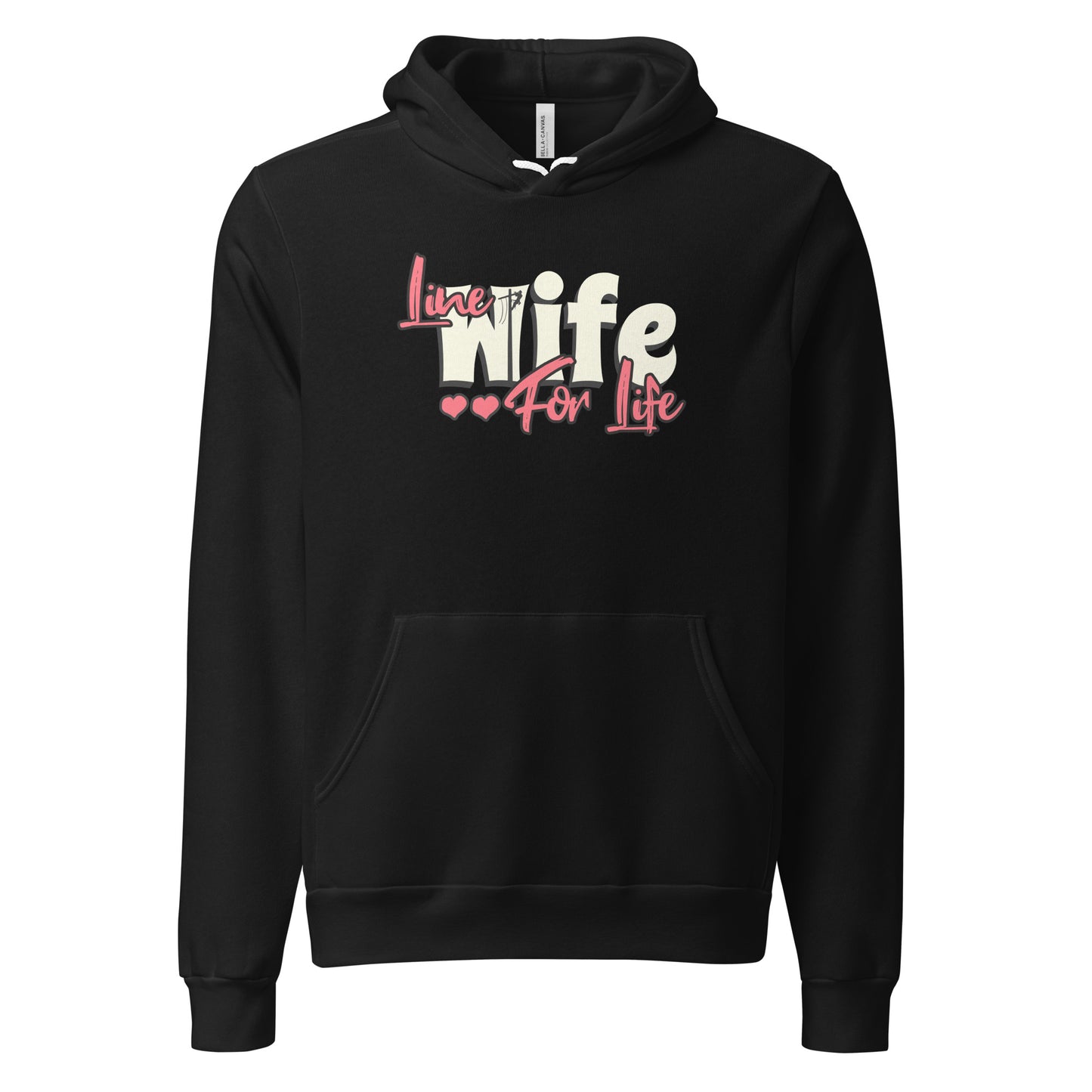 Line Wife Pullover Hoodie | Bella + Canvas 3719, Line Wife Gift, Lineman's Wife, Line wife For Life, Lineman