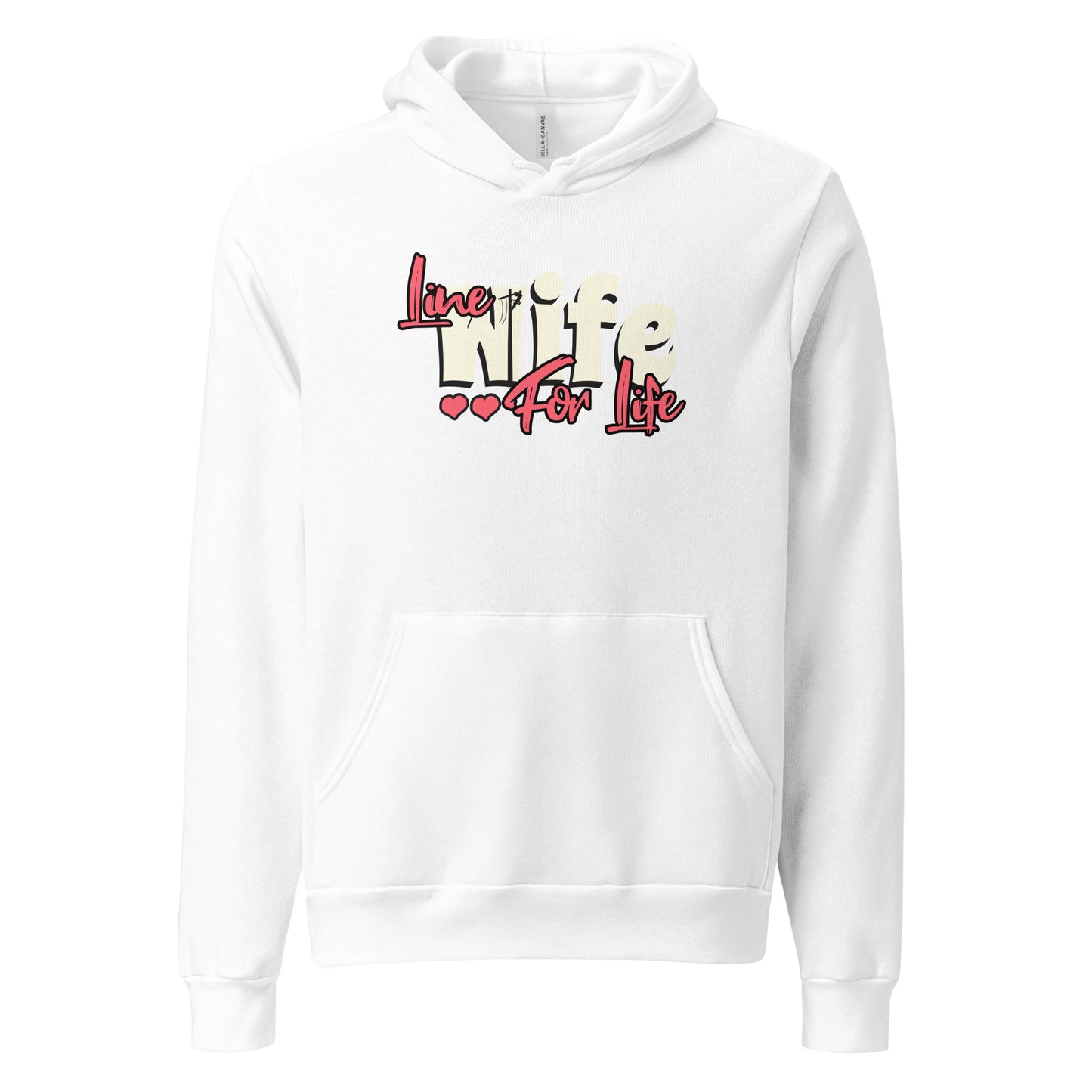 Line Wife Pullover Hoodie | Bella + Canvas 3719, Line Wife Gift, Lineman's Wife, Line wife For Life, Lineman