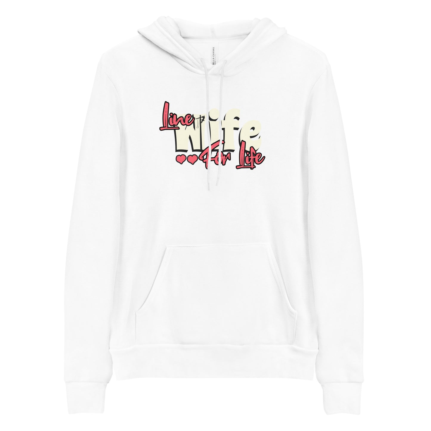 Line Wife Pullover Hoodie | Bella + Canvas 3719, Line Wife Gift, Lineman's Wife, Line wife For Life, Lineman